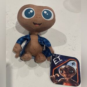 E.T. Plush Toy with Blue Plaid Shirt